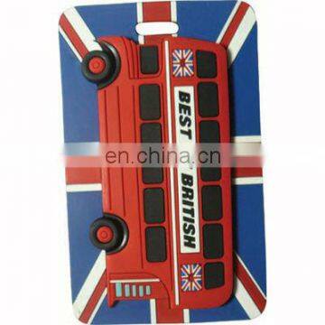 Beautiful PVC soft baggage tag with a red car