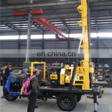 portable Vehicle mounted water well drilling rig/tricycle ride water well drilling rig