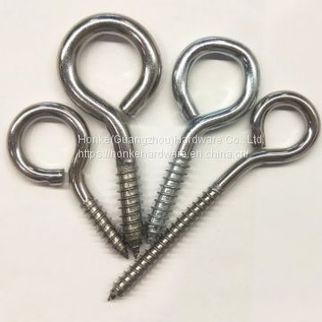 All Sizes Zinc Plated Closed Eye Hook Screw/ Snake Hook / Wood Screws