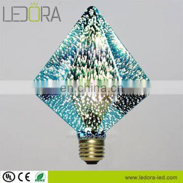 2018 New design 3D effect E26 E27 filament style dimmable led 3d lamp