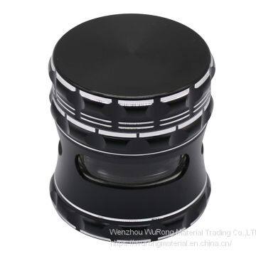 D63mm& H67mm Aluminium Alloy Waist Drum Shape Grinder 4-layer Platsmoke Grind Eras Colorful Cigar Crushing Accessory for Tobacco,smoke,cigarette photo-2