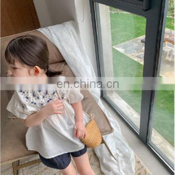 2020 New Girls Dress Embroidery Flowers Cotton Summer Girls Dresses