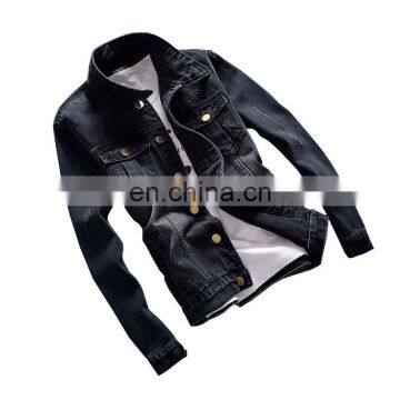 Plain Casual Black Cotton Botton Close Mens Jean Custom 2020 New Fashion Wholesale Factory High Quality Jacket Denim Men