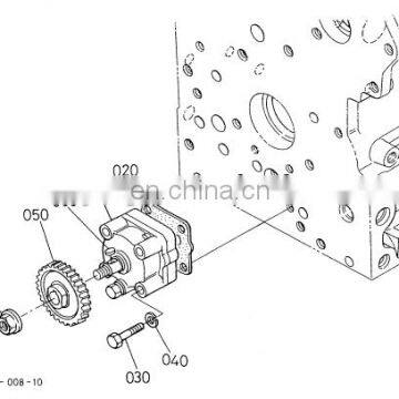 For kubota diesel engine V2003 gear oil pump drive 1920235660 19202-3566-0