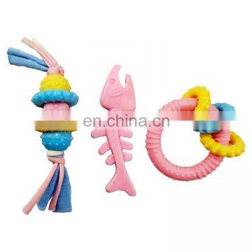 Soft material dog chew toy combination different design Macaron color