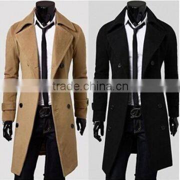 2015 men double-breasted hot sale men's coat high quality men clothings