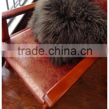 Soft Long Wool Sheepskin Throw Pillow Filling With Polyester Wadding,sponge photo-6