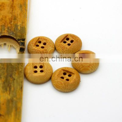 Customized logo letters natural fashion common garment bamboo button