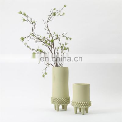 Art Decoration Special Surface Diamond Design Ceramic Home Decor Flower Vase