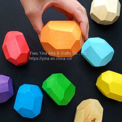 Wood Balancing Stones for Baby Balancing Rainbow Rocks photo-3