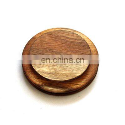 Food Grade Acacia Wood Seal Lid Home Kitchen High Borosilicate Glass Storage Jar Lids photo-2