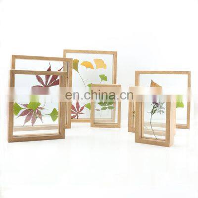 K&B wholesale home decorative dried flower leaves wood MDF picture photo frames