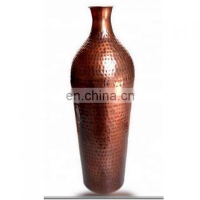 copper plated hammered flower vases trumpet