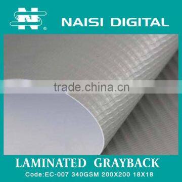 Laminated Grey Back Frontlit Pvc Flex Banner 340gsm