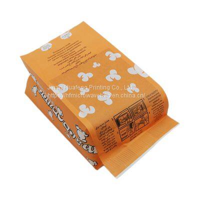 White waterproof Greaseproof Microwave Paper Popcorn Bag