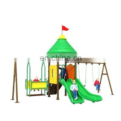 Outdoor Playground Two Slides Equipment Swing