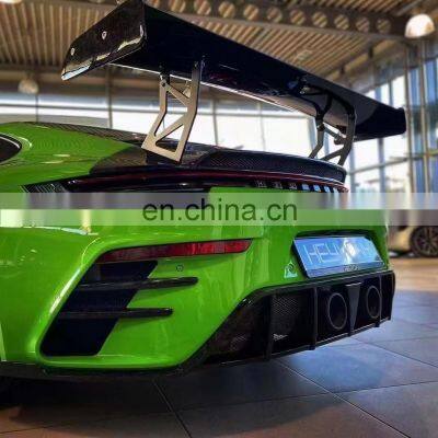 Runde Dry Carbon Fiber Material Front Bumper Front Lip Rear Bumper Hood Spoiler For Porsche 911 992 KEYNNY Style Body Kit photo-4