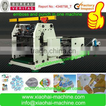 disposable embossed aluminum foil lids punching machine for yogurt cup