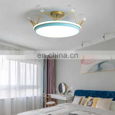 Nordic Crown Children's Bedroom Ceiling Lamp Luxury Girl Princess Living Room Home Interior Decor Chandelier