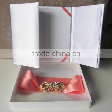 Guanghzhou Wholesale Wedding Invitations Silk Boxes With Buckle photo-4