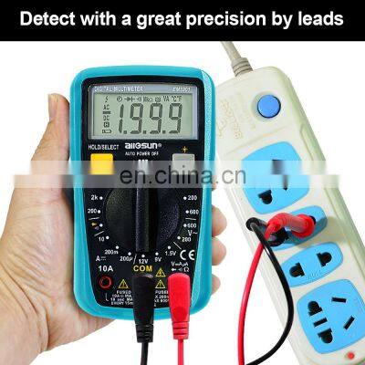 Allosun EM3301 Mini Digital Multi Meter 3 1/2 1999 AC/DC Ammeter Voltmeter Ohm Portable Meter Voltage Meter photo-5