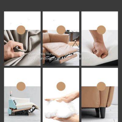 New Modern Minimalist Straight Three-Seat Leather Sofa Living Room High Foot Electric Function Sofa photo-5