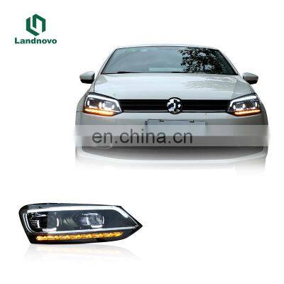 landnovo Auto car body part front LED head lamp for VW POLO 2011-2018 LED head light