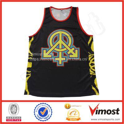 Men's Customized Sublimation Running Singlet of 100% Polyester