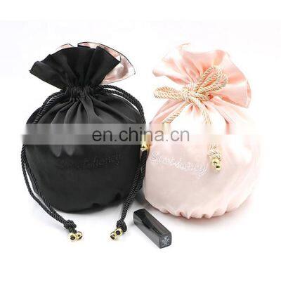 custom logo drawstring suede jewelry packaging pouch for gift bag