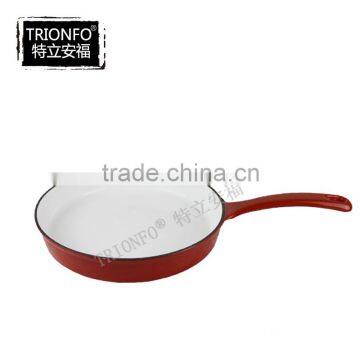 Lightening red enamel cast iron grill pan