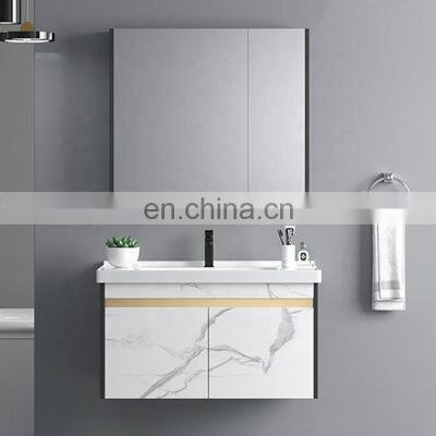 Modern bathroom vanities set waterproof bathroom vanity cabinet wood luxury sink cabinet mirror