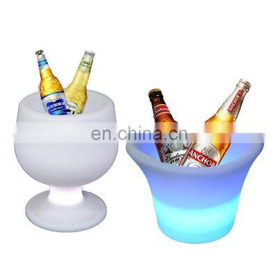 16 colors rechargeable cooler LED Champagne Wine Drinks Beer Bucket Illuminated  KTV/ Nightclub Portable LED ice bucket