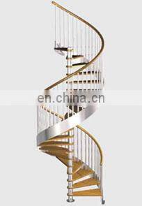 Hot Selling Good Quality Custom Arc Stair Curved Stainless Steel Spiral Staircase With Iron Railing Designs photo-5