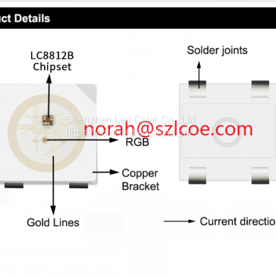 Addressable LC8812b sk6812 IC 5050 rgb smd led chip