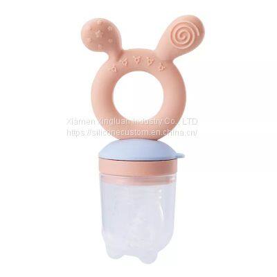 Teether teething Toy Silicone baby pacifier food feeder nipple