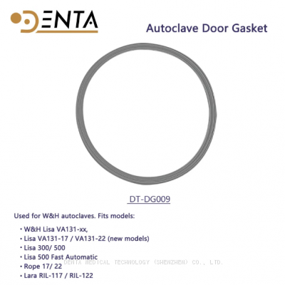 09 for W&H autoclaves Lisa 300/500 VA131-xx; 131-17 / VA131-22;Rope 17/ 22 Autoclave door gasket Chamber seal o- ring Grey