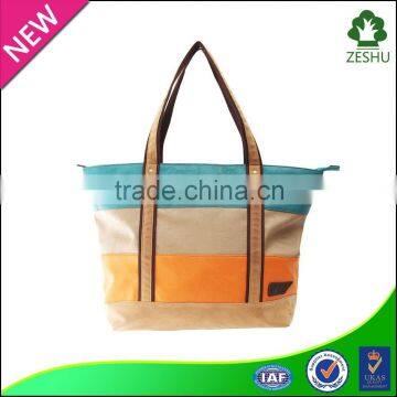 wholesale strip pu factory price handbag women bag