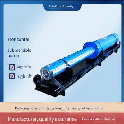 Large Horizontal Submersible Pump for River Water Pumping, Multi-stage Centrifugal Type, Anti-corrosion and Wear-resistant, for Mountain Irrigation