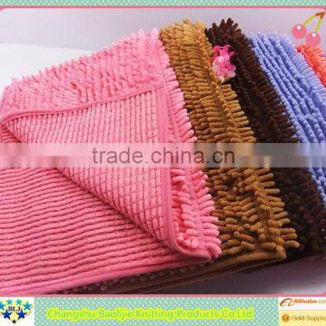 China export cheap supply washable anti-slip microfiber chenille carpet wholesale