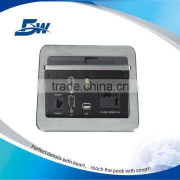 BW-T651 Multimedia Connection Panel Desk VGA/Pop Up Power Socket For Meeting Table photo-4