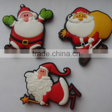 Santa Claus Snowman rubber fridge magnet