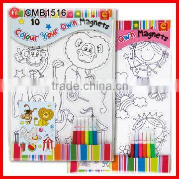 Funny Wholesale Coloring Souvenir Magnets magnetic fridge stickers