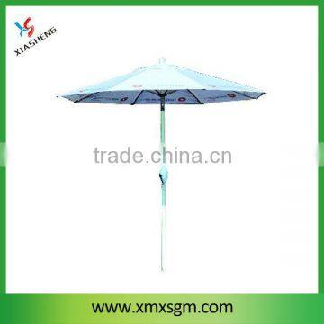 7'X6 Ribs Aluminium Patio Umbrella with Crank Open System and Tilt Mechanism