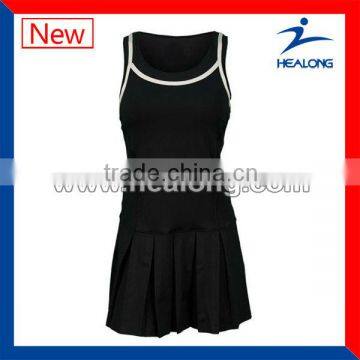 sublimation comfortable black tennis dress