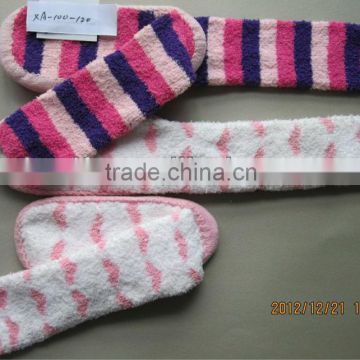 Lady microsoft chenille slipper socks