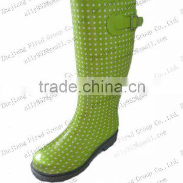 woman rubber rain boots