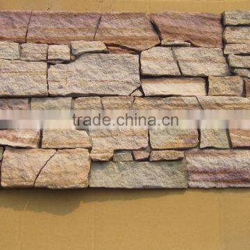 red decorative cement ledge stone