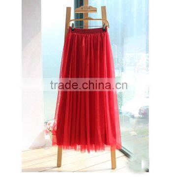 mix sizes and colors wholesale mature women skirt long skirts women slips tulle chiffon summer skirt