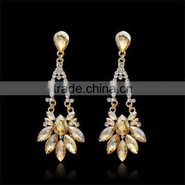 2016 New Vintage Style Dangling Chandelier Red Crystal Earrings Fashion Instyle photo-4