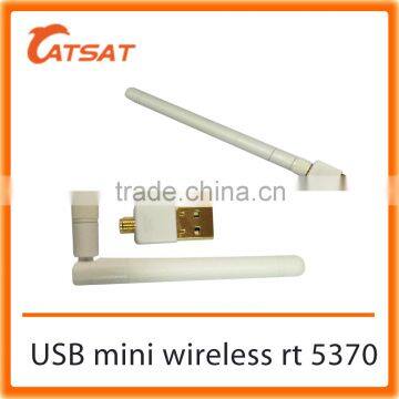 150m usb mini wireless network card ralink rt5370 with high gain antenna
